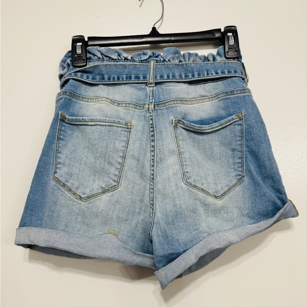 Cello Paperbag Waist Denim Shorts Size M | Tie Belt High Rise Summer - Picture 3 of 3